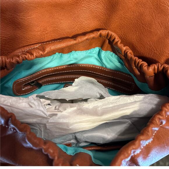 ✨ NWT Trenditions Catchfly Brindle Inlay Crossbody 🐄 Southwest Color Block - Picture 7 of 7